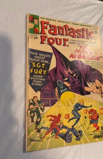 Fantastic Four #21 (1963)The hate Monger/Sgt Fury app small spine roll