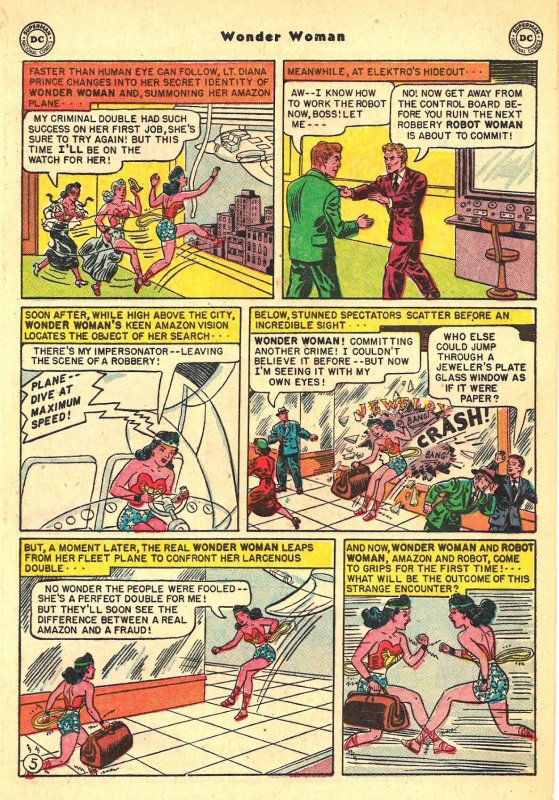 WONDER WOMAN #48 (July1951) 7.0 FN/VF  ★ Wonder Woman VS. Robot Woman!!