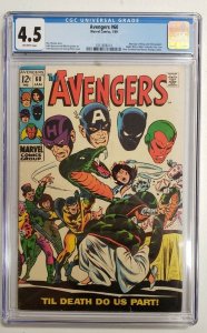 Avengers #60 CGC 4.5 Comic Book Marriage of Wasp and Yellowjacket 1969