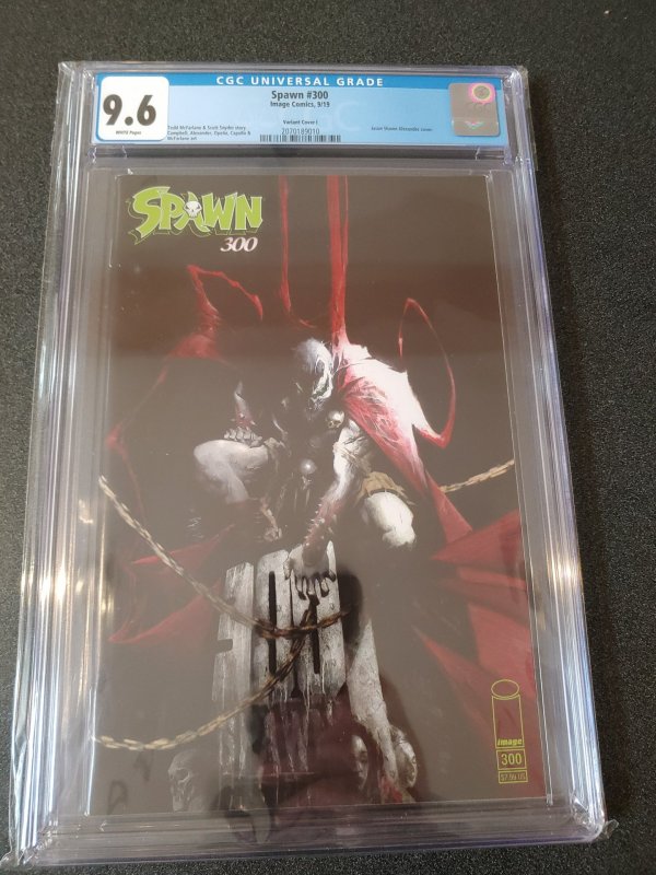 ​SPAWN #300 CGC 9.6 VARIANT COVER I BY JASON SHAWN ALEXANDER