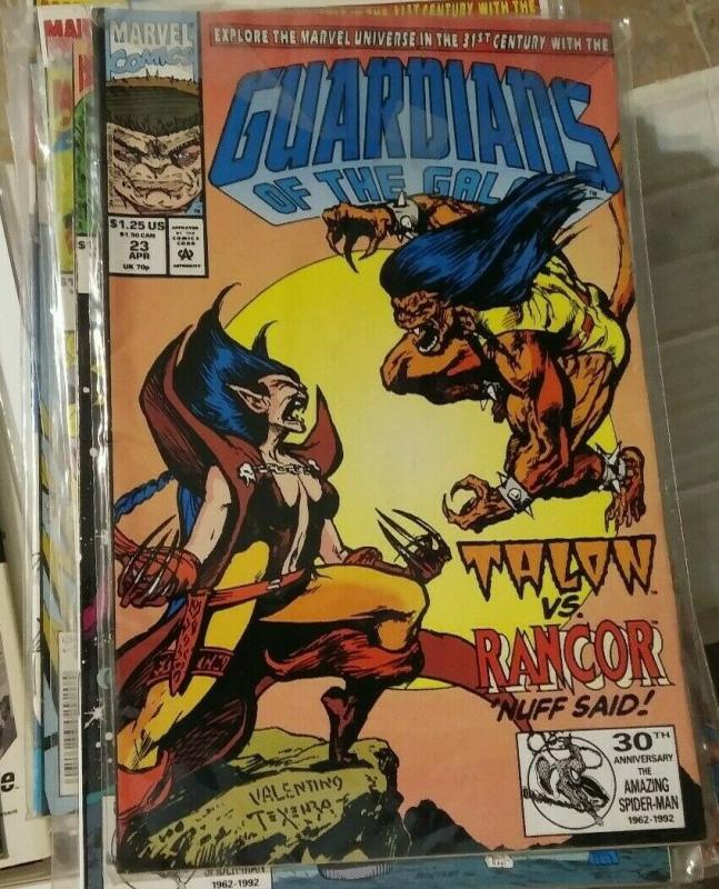 Guardians of the Galaxy # 23 1991 marvel TALON VS RANCOR+ GOTG  31ST CENTURY