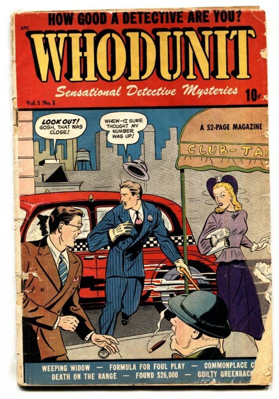 Whodunit #1--1948-- MATT BAKER ART--Violence--PRE-CODE--Golden-Age--comic book