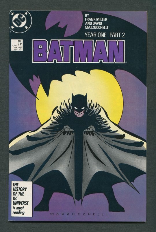 Batman #405 (1st Print) Year One / 8.5 VFN+  March 1987