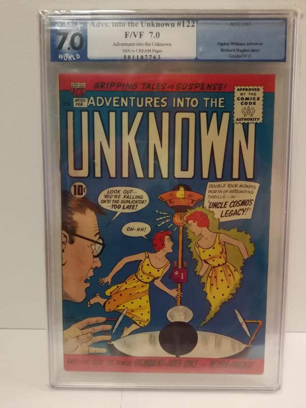 Adventures into the Unknown, #122, Feb 1961, PGX graded 7.0