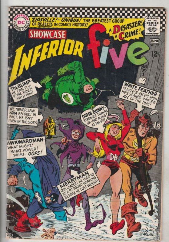 Showcase Comics #62 (Jun-66) FN+ Mid-High-Grade The Inferior Five (Merryman, ...