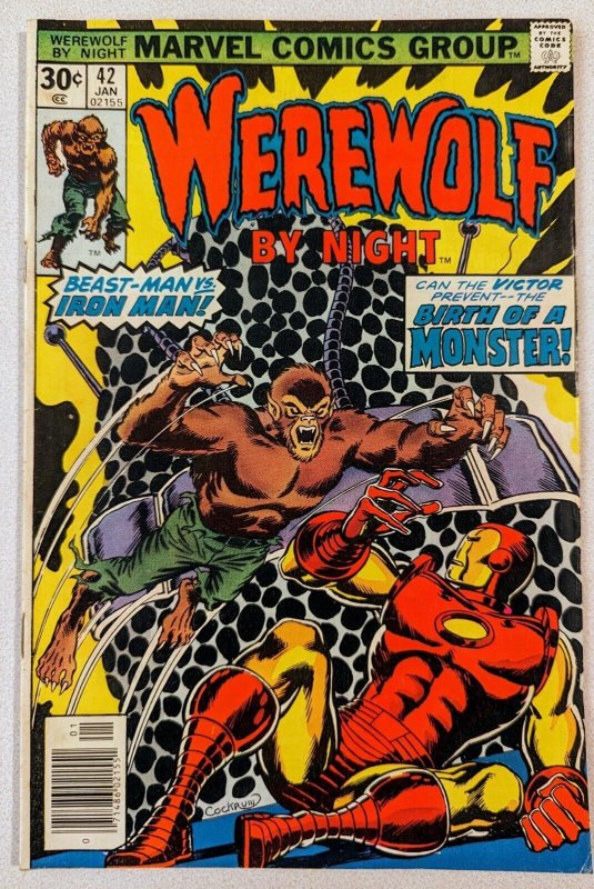 Werewolf By Night #42 FN 6.0 vs. Iron Man Classic Bronze Age Recently Cleaned