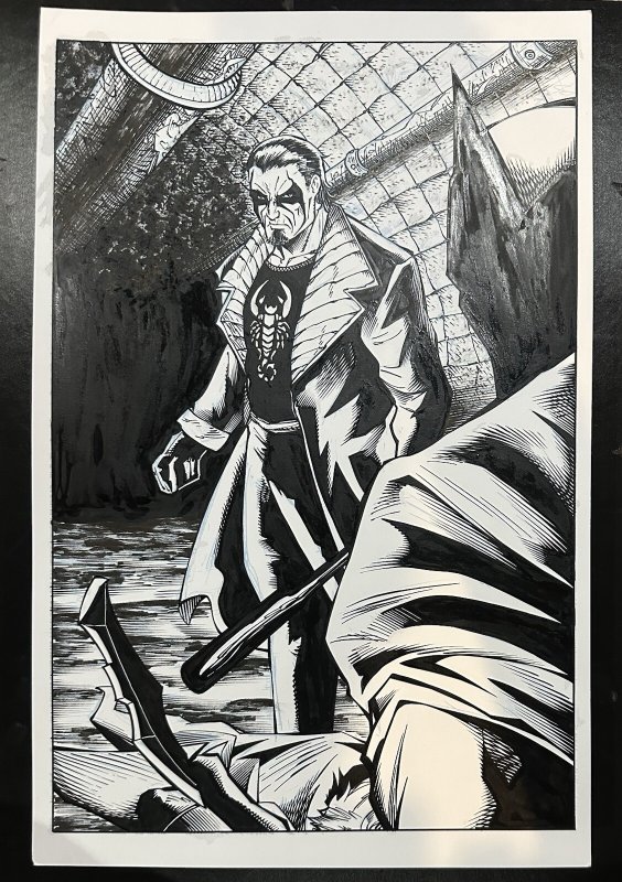 DC x AEW #2 PG 12 ORIGINAL Travis Mercer & John Livesay COMIC ART SPLASH PAGE!