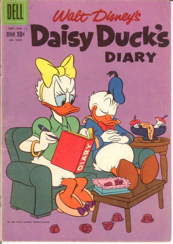 DAISY DUCKS DIARY F.C.1055 VG+ Nov.-Jan. 1960 COMICS BOOK