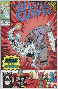 Silver Surfer #54 (1987) - 9.4 NM *Infinity Gauntlet/Rhino*