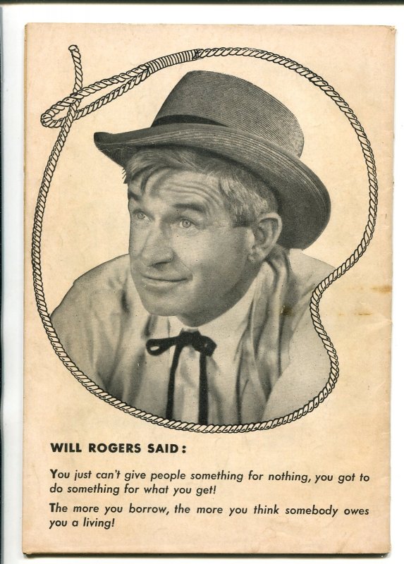 WILL ROGERS #1 1950-FOX-1ST ISSUE-PHOTO COVERS-WESTERN ACTION-vg