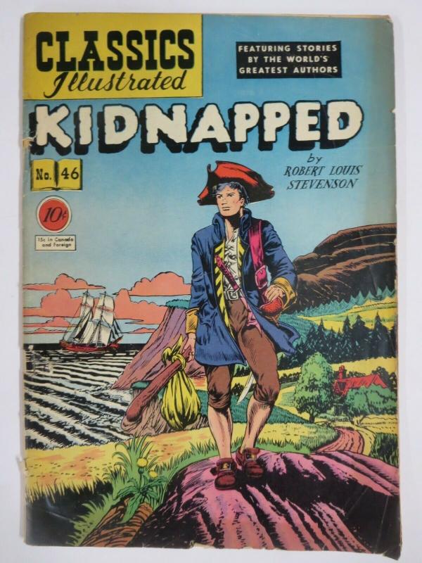 CLASSIC ILLUSTRATED #46 (G-) KIDNAPPED (1ST Edition, HRO=47) April 1948