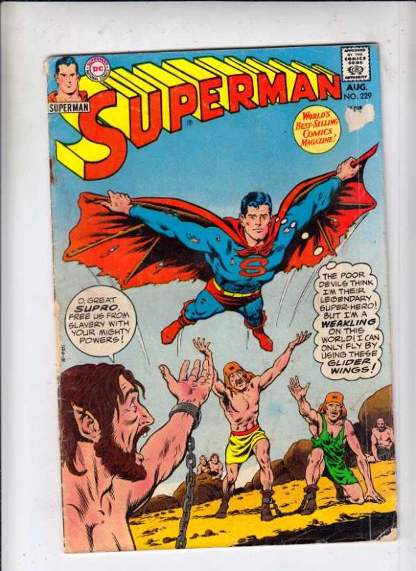 Superman #229 (Aug-70) VF High-Grade Superman, Jimmy Olsen,Lois Lane, Lana La...