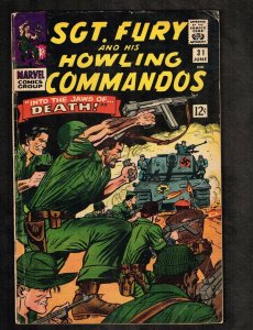 Sgt Fury and his Howling Commandos #31 ~ The Jaws of Death ~ 1966 (5.0) WH