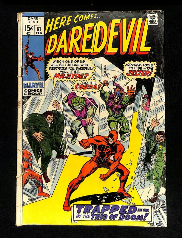 Daredevil #61 Cobra! The Jester! Mr Hyde!