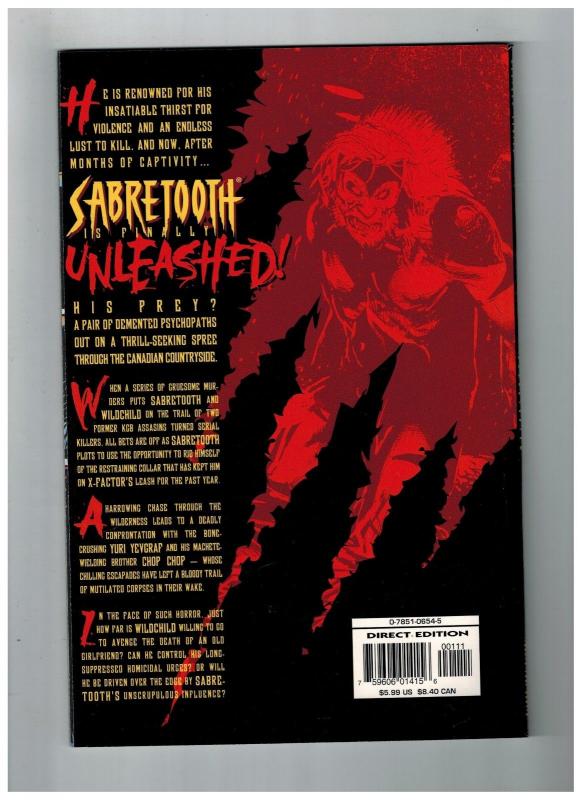 Sbaretooth Back To Nature # 1 NM Marvel Comic Books X-Men Wolverine WOW!!!!! SW1