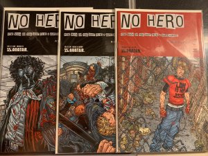 No Hero #0 x2 #1 2008 Avatar Wrap Cover Warren Ellis 3 Comic Lot