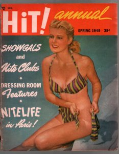 MAG: Hit! Annual-Spring 1949-pin-up girl cover-Burlesque-cheesecake pix-glamo...
