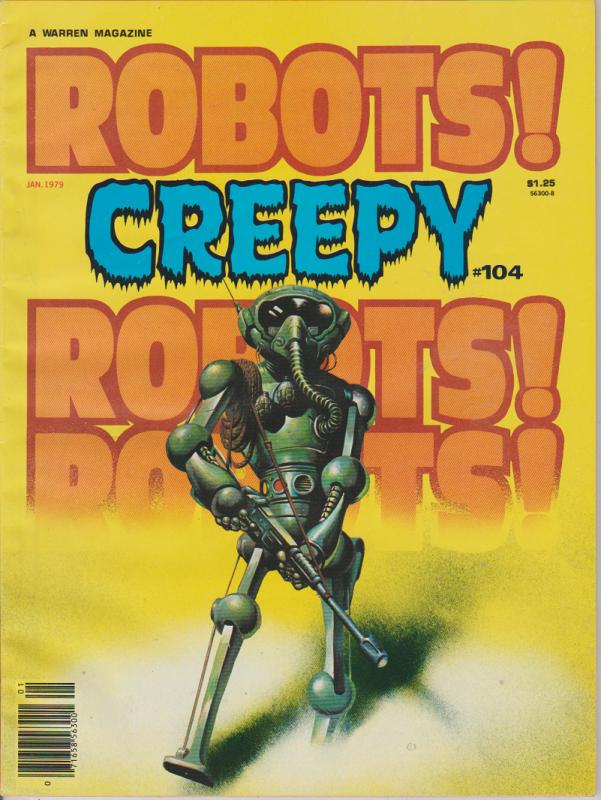 CREEPY #104,ROBOTS!,ORIGINAL WARREN MAGAZINE, BAGGED-BOARDED - STAR WARS ADS