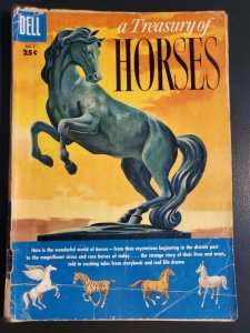 Dell Giant A Treasury of Horses #1 (1955) G Dell Comics Horse breeds & history|