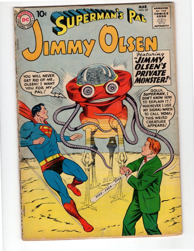 SUPERMAN'S PAL JIMMY OLSEN #43 - 1960 - DC COMICS- Fair Condition