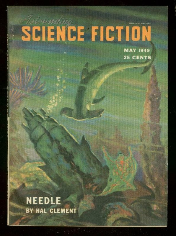 ASTOUNDING SCIENCE-FICTION MAY 1949-L RON HUBBARD-SHARK FN/VF