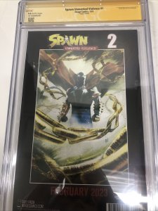Spawn Unwanted Violence (2023) # 1 (CGC 9.8 SS) Signed Mike Del Mundo • Image
