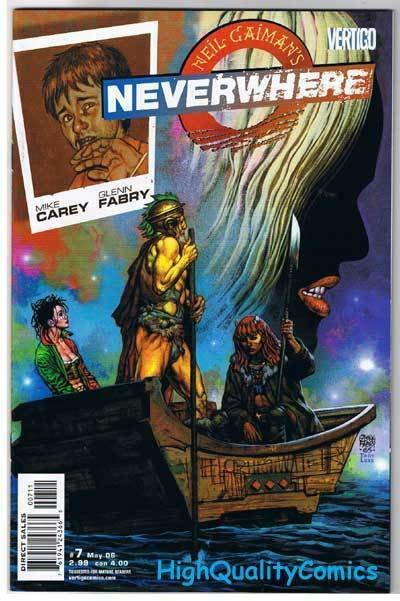 NEVERWHERE #7, VF+, Fabry, Neil Gaiman, Carey, Vertigo, 2006, more in store