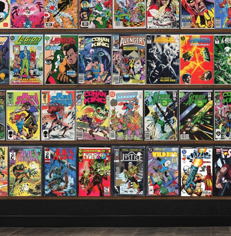 Huge Lot 140+ Comics with Badger, Legion Of Super Heroes, Nexus & More!