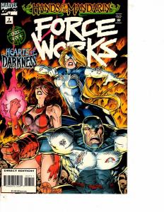 Lot Of 2 Marvel Comic Books hands of Mandarin Force Works #6 and #7  ON12