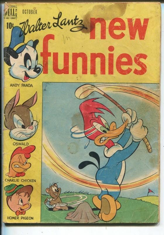 New Funnies #152 1949-Dell-golf cover & story-Woody Woodpecker-Andy Panda-FR