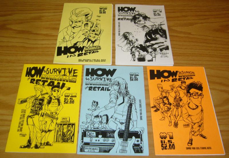 How To Survive Working in Retail #1-5 VF/NM complete set - ashcan comics 2 3 4 