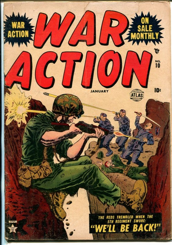 War Action  #10 1953-Atlas-violent Korean War stories-VG-