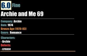 Archie and Me #69 (1974) Archie Bronze-age comic FN