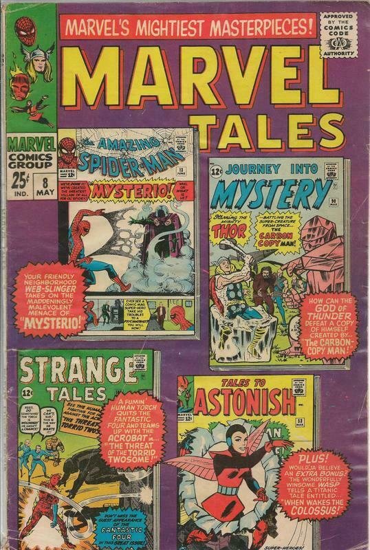 Marvel Tales #8 ORIGINAL Vintage 1966 Marvel Comics Spider-Man 1st Mysterio RP 