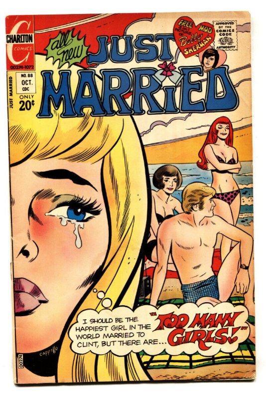 Just Married #88--1972--Charlton Romance--Too Many Girls--comic book