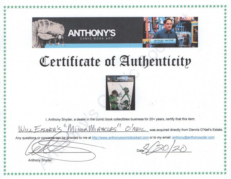 Will Eisner Minor Miracles (NM) Dennis O'Neil File Copy