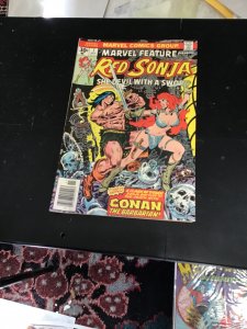 Marvel Feature #7 (1976) 7th Solo Red Sonja! Conan x-over High-grade! VF/NM Wow!