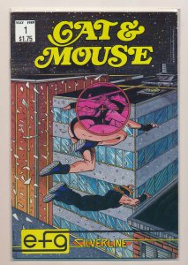 Cat and Mouse (1989 Silverline) #1 VF/NM autographed by writer, artist and inker