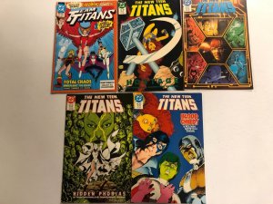 5 New Teen Titans DC Comics Books #42 43 47 48 Team Titans #1 48 JW4