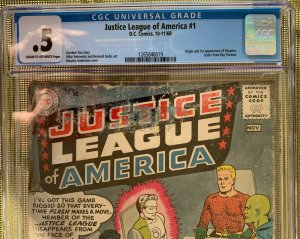 JUSTICE LEAGUE OF AMERICA #1 CGC .5 or 0.5 -- 1ST DESPERO! COMPLETE! FOX