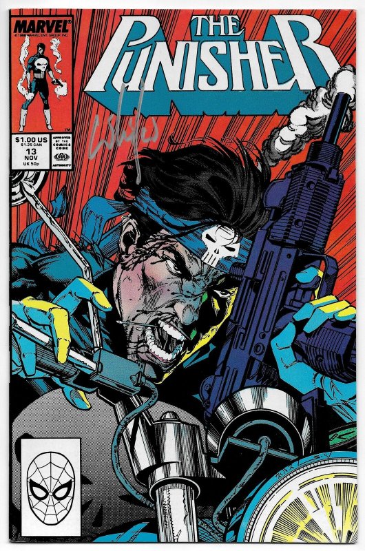 The Punisher #13 Signed by Whilce Portacio (Marvel, 1988)