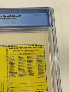 Special Marvel Edition 15 Cgc 9.8 Ow/w Pages 1st Shang Chi Bronze Age