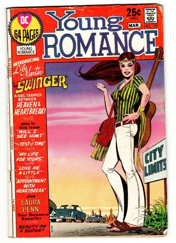 Young Romance #170 comic book 1971-DC-Giant issue-First LILY MARTIN Swinger