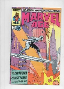 MARVEL AGE #71, VF+, Moebius Silver Surfer, 1985 1989 more Marvel in store 