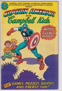 CAPTAIN AMERICA AND THE CAMPBELL KIDS (1980) Give-away. VGF 5.0, cream to white