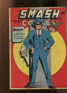 SMASH COMICS #57 (5.0) MIDNIGHT FINDS A DUMMY! 1945