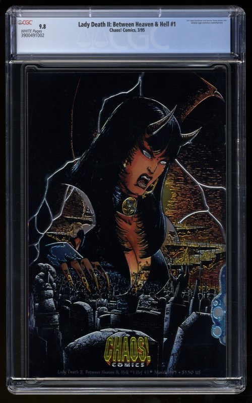 Lady Death II: Between Heaven & Hell #1 CGC NM/M 9.8 Limited Chromium Edition!