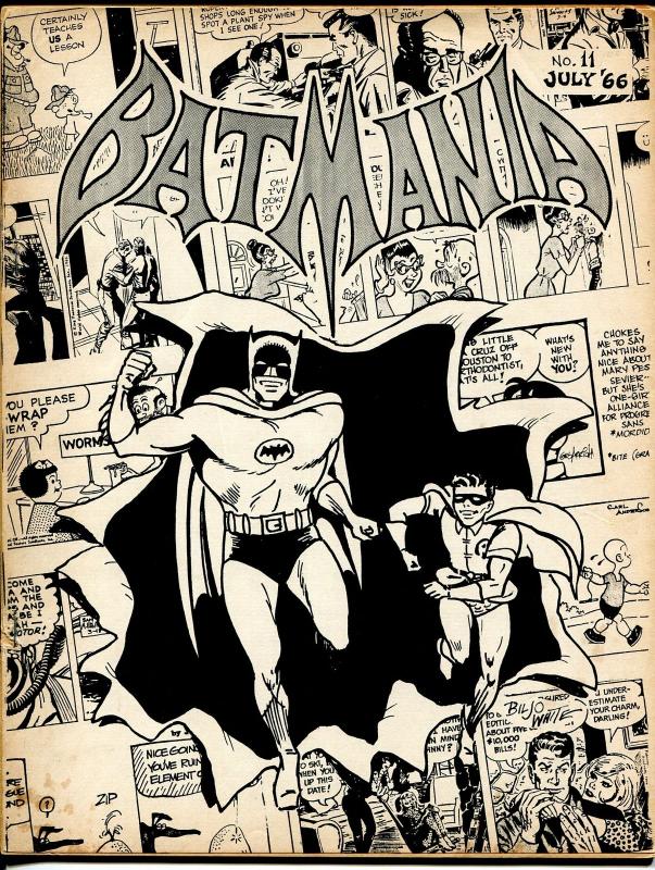 Batmania #11 1966-Batman fanzine-info-buy & sell ads-limited printing-FR/G