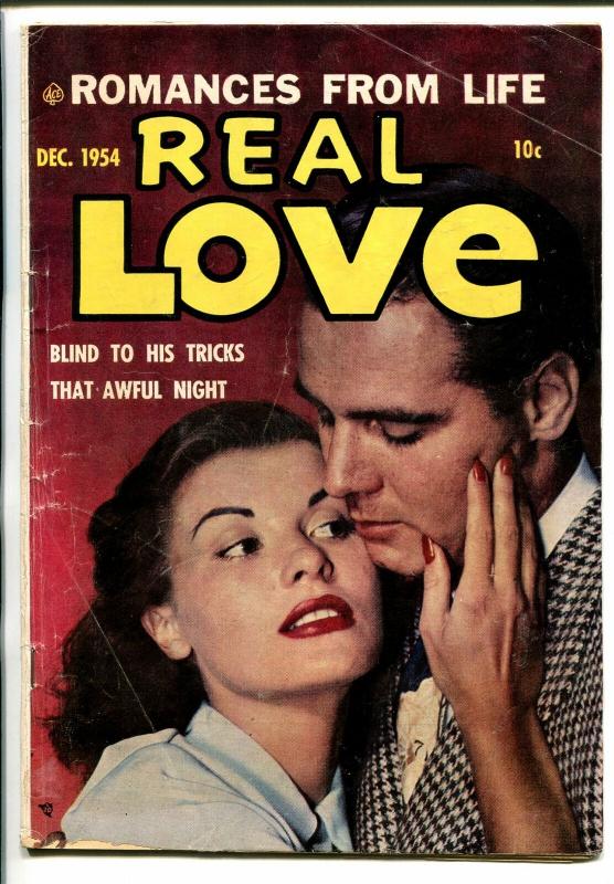 REAL LOVE #65 1954-SPICY GOOD GIRL ART POSES-PHOTO COVER-vg