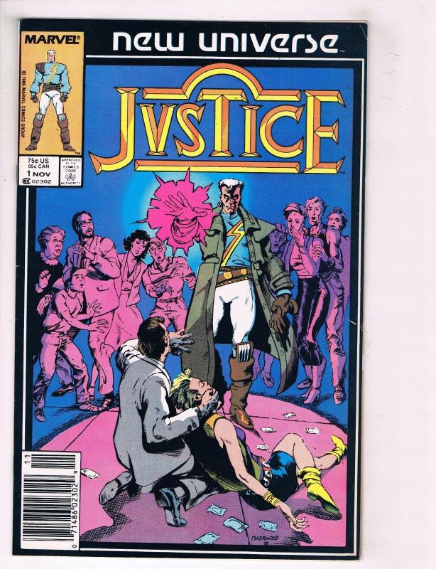 Justice #1 VG/FN Marvel Comics New Universe Comic Book Nov 1986 DE34